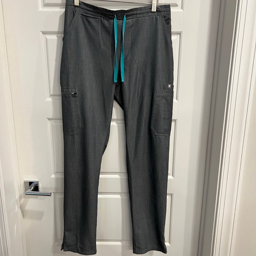 Figs Yola Skinny Scrub Pants Graphite Gray Size Medium Tall